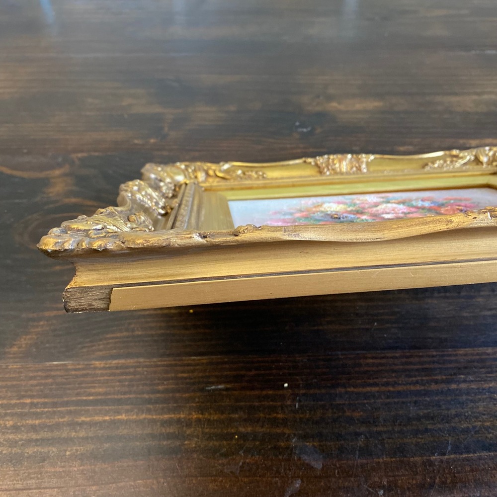 Helman Signed Impasto Floral Oil Painting Ornate Gold Gilt Frame Still Life - Picture 11 of 15